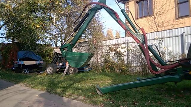 Самодельный прицепной экскаватор. Первый запуск. Homemade excavator. Backhoe. DIY смотреть онлайн