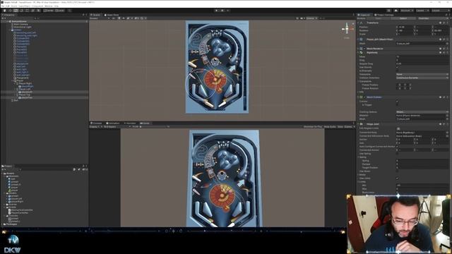 Making a simple PINBALL GAME in UNITY 3x speed смотреть онлайн