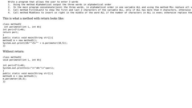 Methods in Java with/without return? Simple but new to coding смотреть онлайн