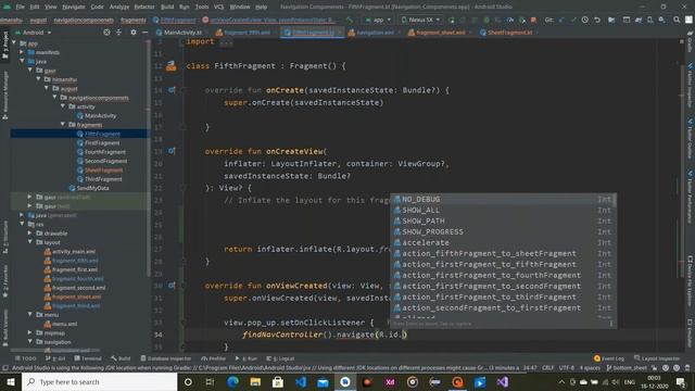 Bottom Sheet using Navigation Component Complete using KOTLIN in Hindi смотреть онлайн