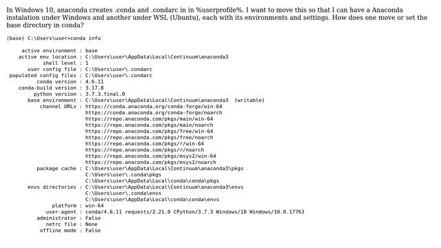 How to change conda base directory (where .condarc resides)? смотреть онлайн