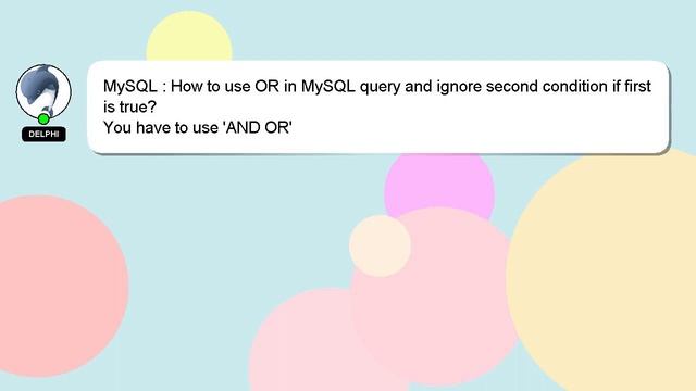 MySQL : How to use OR in MySQL query and ignore second condition if first is true? смотреть онлайн