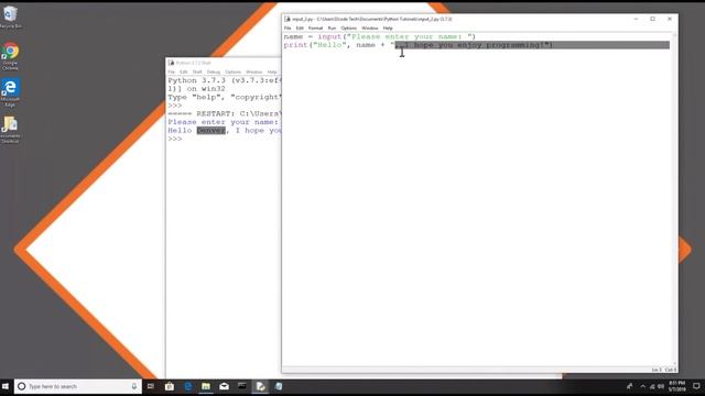 User Input - Python смотреть онлайн