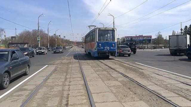Отправка трамвая с площади Победы (Орск) 07.05.18 смотреть онлайн
