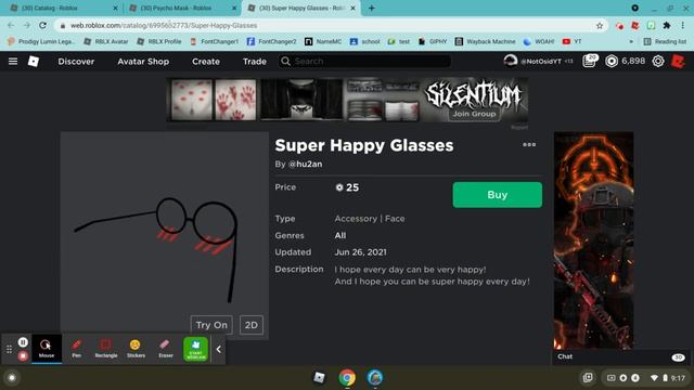 ROBLOX Psycho Mask & Super Happy Glasses! смотреть онлайн