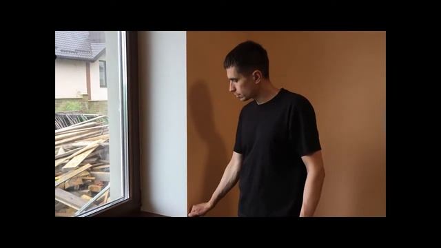 Ідеальне стикування двох кольорів фарби на стіні та відкосах смотреть онлайн