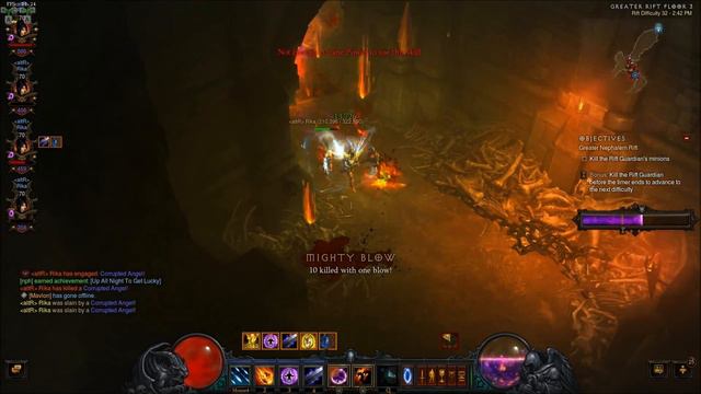 Diablo 3 Reaper of Souls Wizards Quadbox/Multibox Greater Rift Level 32 смотреть онлайн