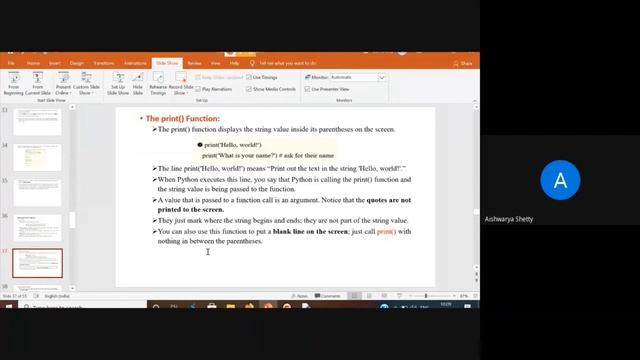 ISE 18CS55 Python print function смотреть онлайн