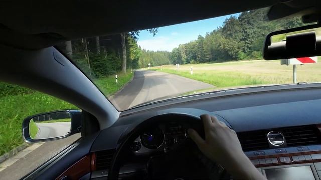 Relaxing POV Drive Down Twisty Forest Roads In A 2003 VW Phaeton(VR6)