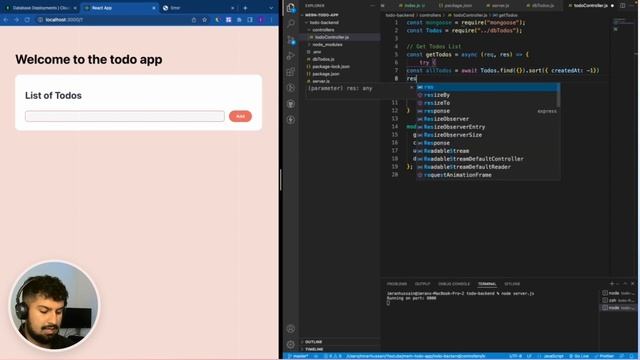 6. Complete The Backend Creating A Todo Controller #react #javascript смотреть онлайн