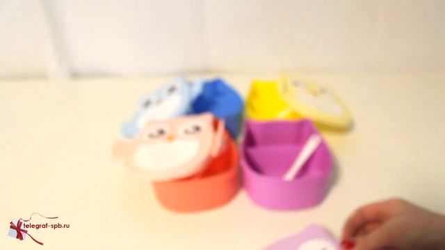 Ланч-бокс - Сова (защёлки-крылышки)