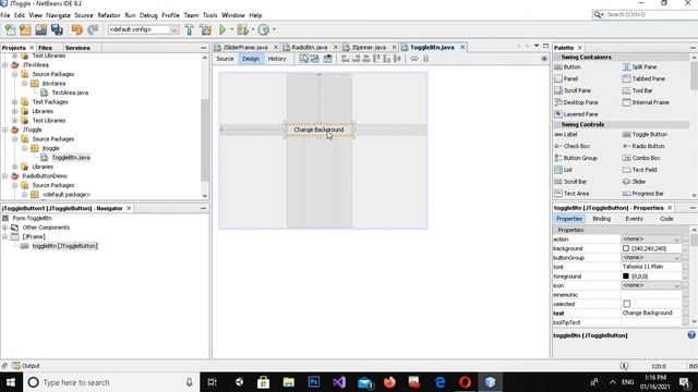 Toggle Button in Java Swing | How to use Toggle Button in java netbeans | java togglebutton смотреть онлайн