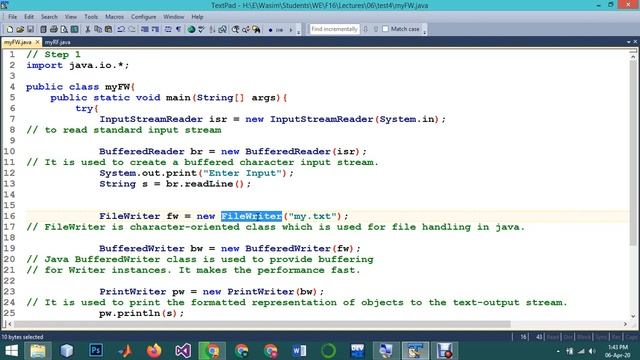 Java File Handling смотреть онлайн