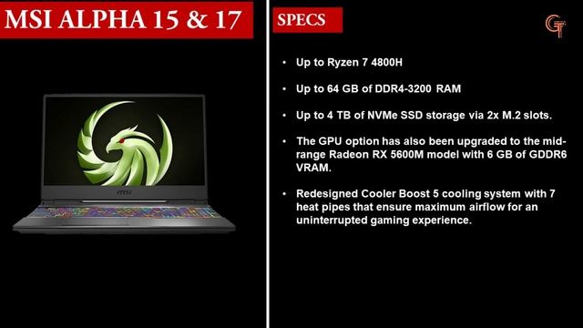 MSI Alpha 15 and 17 - Ryzen 7 4800H - Radeon RX 5600M смотреть онлайн
