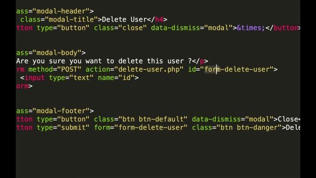 Confirmation dialog before deleting data - Javascript, PHP смотреть онлайн