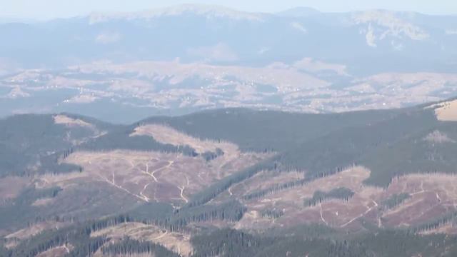 Вид Карпат с горы Говерла смотреть онлайн