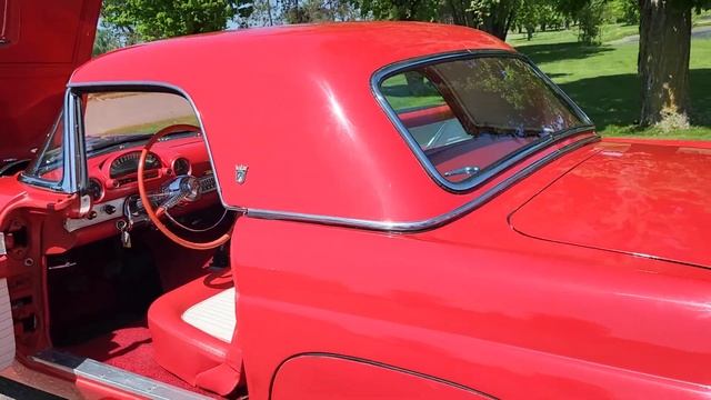 1955 Ford Thunderbird - Torch Red 292 V8 3spd - Same Owner Since 1965 - Older Resto Shows Excellent смотреть онлайн