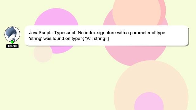 JavaScript : Typescript: No index signature with a parameter of type 'string' was found on type '{ смотреть онлайн