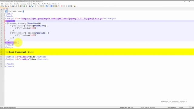 12 jQuery Hiding Showing смотреть онлайн