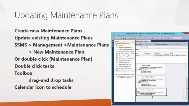 SQL Server Maintenance Plans смотреть онлайн