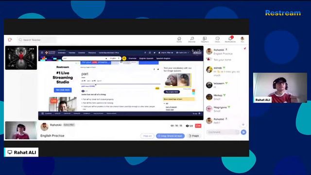 RahatAli's LiveStream from the Hallo app: English Practice смотреть онлайн