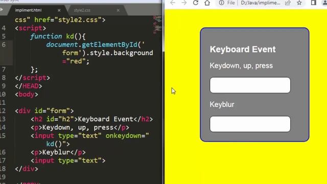 Keyboard Event in JavaScript | Javascript basic lesson - 26 | JavaScript for beginners смотреть онлайн