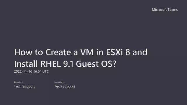How to Create a VM in ESXi 8 and Install Red Hat Enterprise Linux (RHEL) 9.1 Guest OS? смотреть онлайн