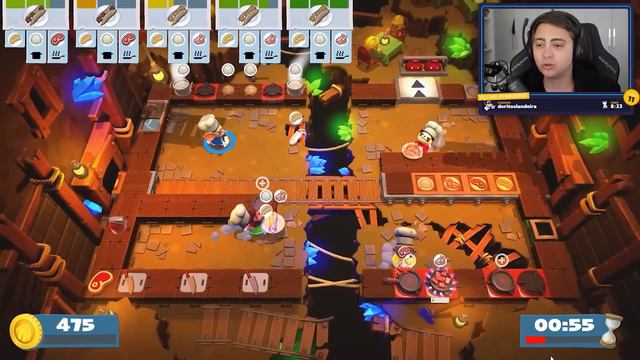 alanzoka jogando Overcooked 2 com os amigos - Parte 2 смотреть онлайн
