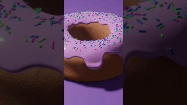 3D пончик за час ? #blender #3d #модель смотреть онлайн