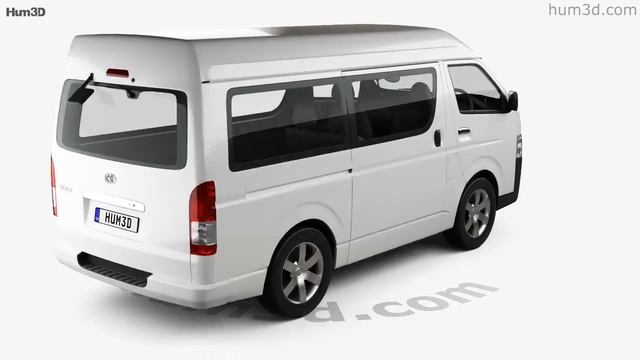 Toyota Hiace Passenger Van L1H3 DX 2013 3D model by Hum3D.com смотреть онлайн