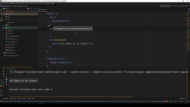 Exception handling in Dart programming #13 смотреть онлайн