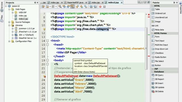 Generar graficos estadisticos en JSP y MySQL смотреть онлайн