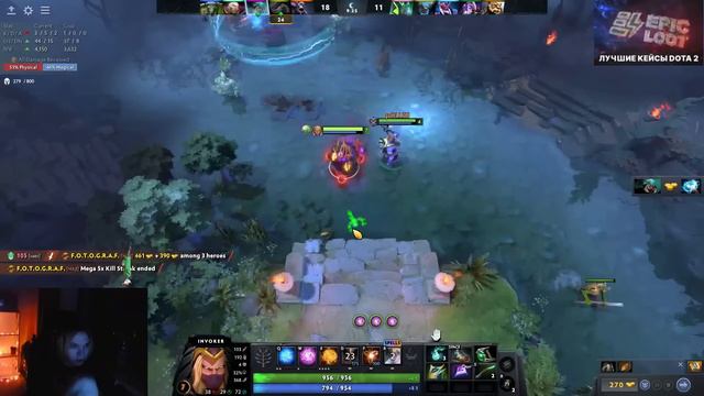ИНБОССИКУ НЕ СТРАШНЫ 5 ПРОТИВНИКОВ В МИДУ! / РАЗНОС НА ИНВОКЕРЕ! / INBOSSIK DOTA STREAM смотреть онлайн