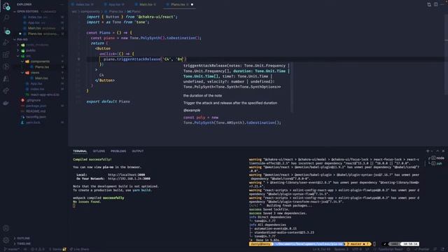 Build a useless 3-note piano using React + TypeScript + Chakra смотреть онлайн