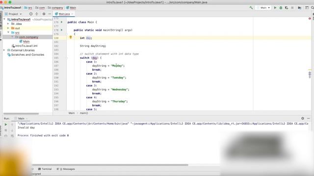 Introduction to Java - Switch statements Code - Episode 1.13 смотреть онлайн