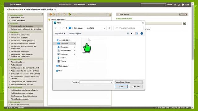 Dr.Web Enterprise Suite: cómo añadimos la licencia al servidor instalado смотреть онлайн