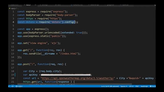 Hiding API keys with environment variable. смотреть онлайн