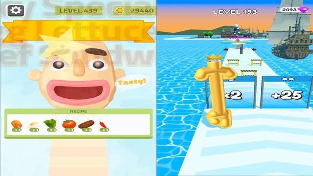 Satisfying Mobile Games 2023 - Sandwich Runner, Tall Man Run, Marble Run, Juice Run, Going Balls... смотреть онлайн