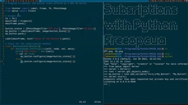 Data change event subscriptions with Python OPC UA