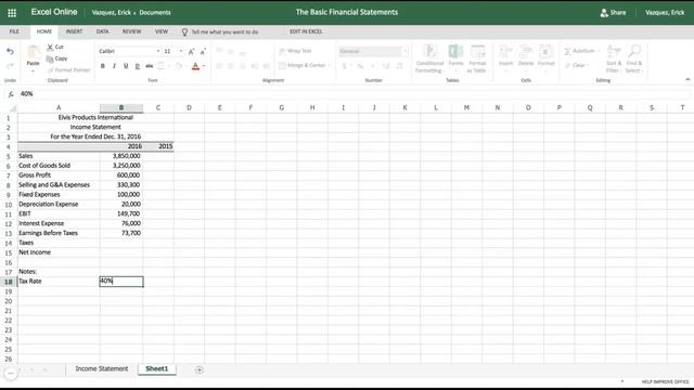 Excel Tutorial: How to Create an Income Statement смотреть онлайн