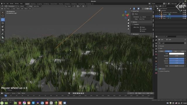 Создание травы в BLENDER 3D смотреть онлайн