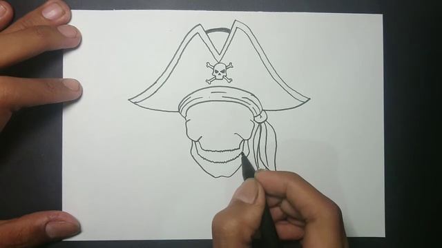 How to Draw a Pirate Skull Step by Step Easy смотреть онлайн