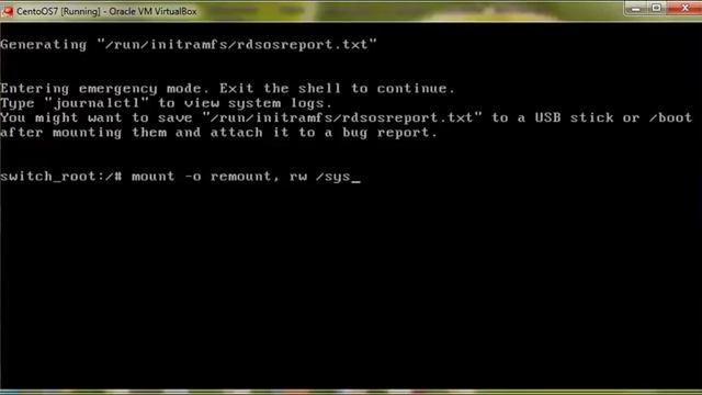 CentOS-7 root password break смотреть онлайн