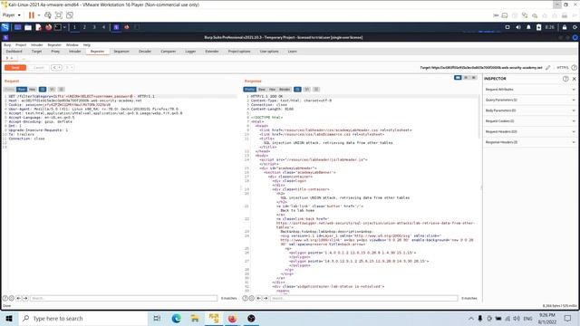 Lab: SQL injection UNION attack, retrieving data from other tables смотреть онлайн