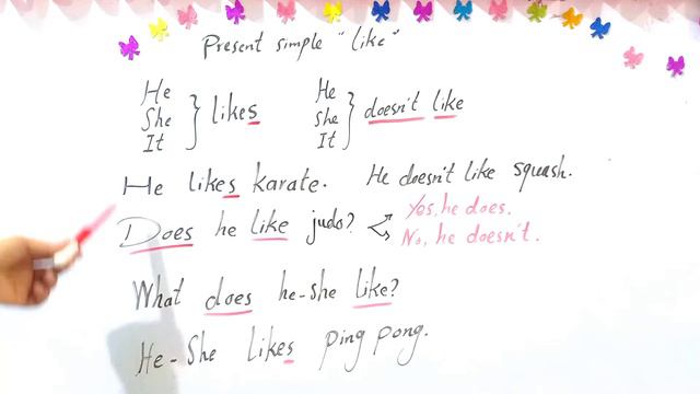 #English_grammar Lesson 17 present simple"likes" قواعد اللغة الإنجليزية المضارع البسيط مع الفعل смотреть онлайн