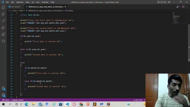 Saurabh Kumar C coding program part 56 # WAP to calc the differ in days bet two dates in structur смотреть онлайн