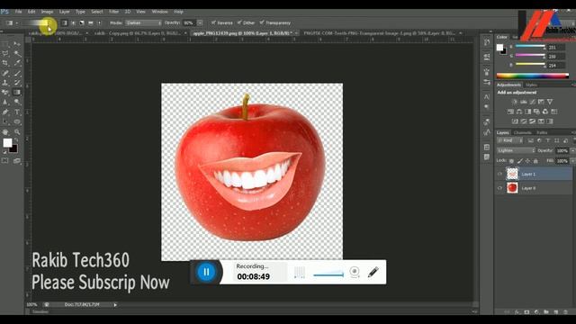 apple & teeth masking in photoshop tutorial смотреть онлайн