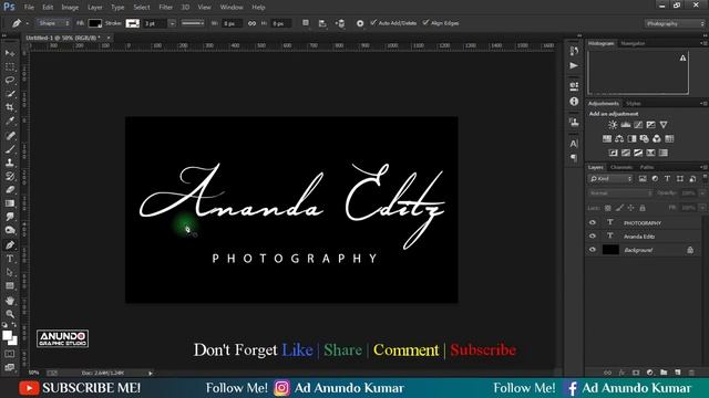 How to Create Your Own Signature Photography Logo in Photoshop // Logo Design Process ? A.G.S смотреть онлайн