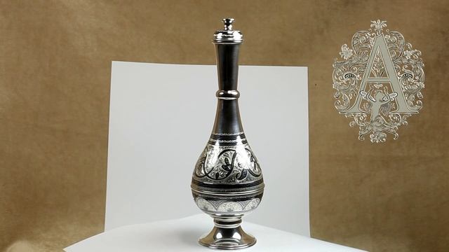 Графин водочный из серебра 875, 300мл. Кубачи. Апанде - www.apande.ru смотреть онлайн