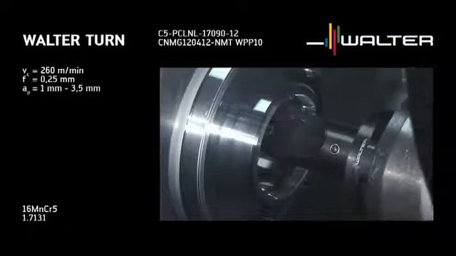 Токарная обработка диска инструментом Walter смотреть онлайн